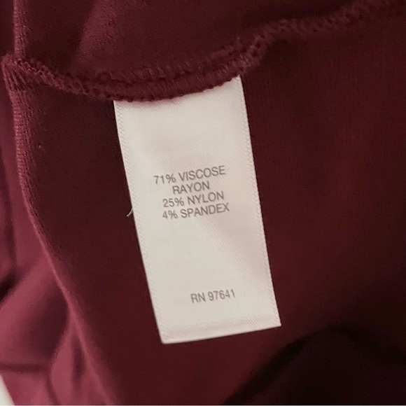 NWT J. Jill Women’s Ponte Knit Sleeveless Midi Dress Bordeaux Red Size XS - Picture 7 of 8